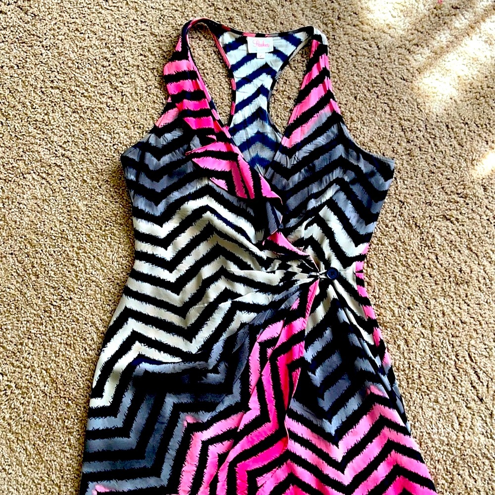 Parker silk wrap dress xs